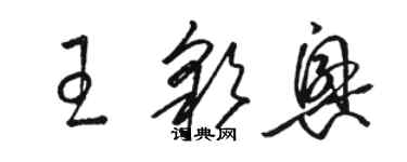 駱恆光王彩興草書個性簽名怎么寫