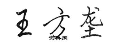 駱恆光王方壟行書個性簽名怎么寫