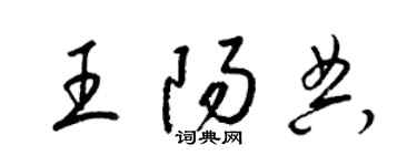 梁錦英王陽典草書個性簽名怎么寫