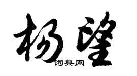 胡問遂楊望行書個性簽名怎么寫