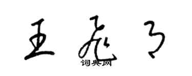 梁錦英王飛月草書個性簽名怎么寫