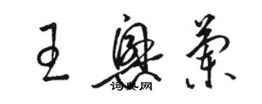 駱恆光王興蘭草書個性簽名怎么寫