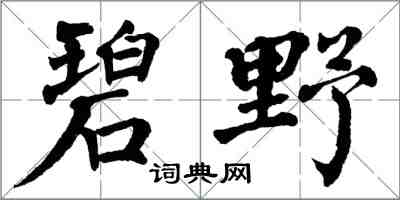 翁闓運碧野楷書怎么寫