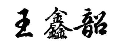 胡問遂王鑫韶行書個性簽名怎么寫