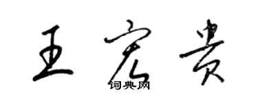 梁錦英王宏貴草書個性簽名怎么寫