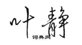 駱恆光葉靜行書個性簽名怎么寫