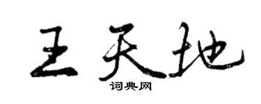 曾慶福王天地行書個性簽名怎么寫