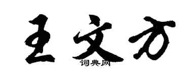胡問遂王文方行書個性簽名怎么寫