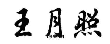 胡問遂王月照行書個性簽名怎么寫