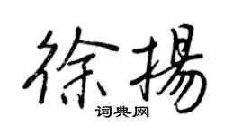 王正良徐揚行書個性簽名怎么寫