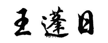 胡問遂王蓬日行書個性簽名怎么寫