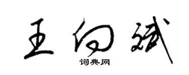 梁錦英王向斌草書個性簽名怎么寫