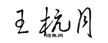 駱恆光王杭月草書個性簽名怎么寫