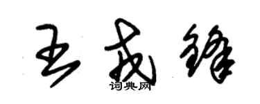 朱錫榮王戎鋒草書個性簽名怎么寫