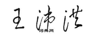 駱恆光王沛洪草書個性簽名怎么寫