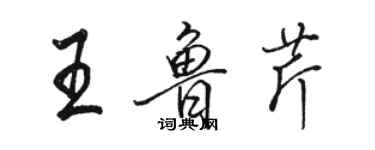 駱恆光王魯芹行書個性簽名怎么寫