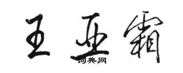 駱恆光王亞霜行書個性簽名怎么寫