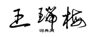 曾慶福王瑞梅草書個性簽名怎么寫