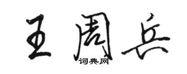 駱恆光王周兵行書個性簽名怎么寫
