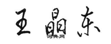 駱恆光王晶東行書個性簽名怎么寫