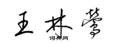 梁錦英王林鶯草書個性簽名怎么寫