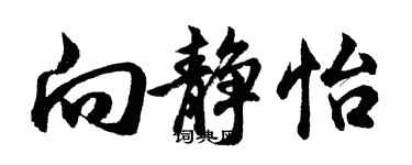 胡問遂向靜怡行書個性簽名怎么寫