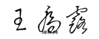 駱恆光王喬露草書個性簽名怎么寫