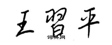 王正良王習平行書個性簽名怎么寫