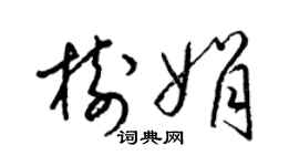 梁錦英樹娟草書個性簽名怎么寫