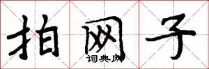 周炳元拍網子楷書怎么寫