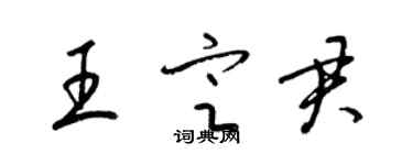 梁錦英王定君草書個性簽名怎么寫