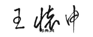 駱恆光王懷申草書個性簽名怎么寫