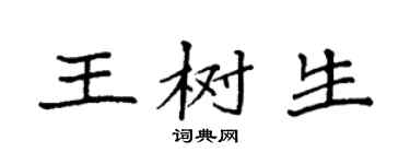 袁強王樹生楷書個性簽名怎么寫