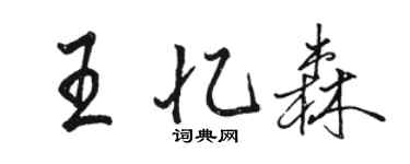 駱恆光王憶森行書個性簽名怎么寫