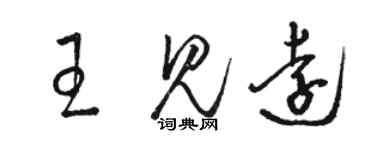 駱恆光王見遠草書個性簽名怎么寫