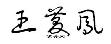 曾慶福王慶鳳草書個性簽名怎么寫