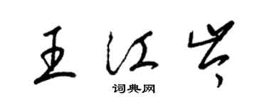 梁錦英王江岑草書個性簽名怎么寫