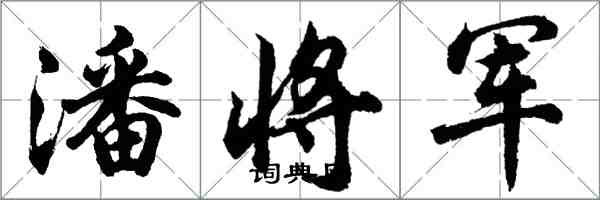 胡問遂潘將軍行書怎么寫