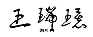 曾慶福王瑞環草書個性簽名怎么寫