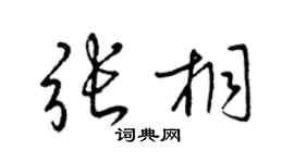 梁錦英張桐草書個性簽名怎么寫