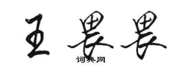 駱恆光王畏畏行書個性簽名怎么寫