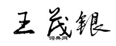 曾慶福王茂銀行書個性簽名怎么寫