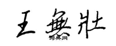 王正良王無壯行書個性簽名怎么寫