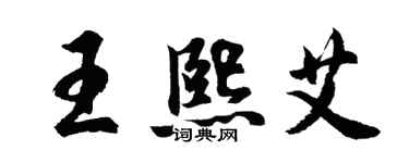 胡問遂王熙艾行書個性簽名怎么寫