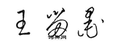 駱恆光王留墨草書個性簽名怎么寫