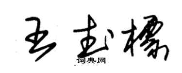 朱錫榮王武標草書個性簽名怎么寫