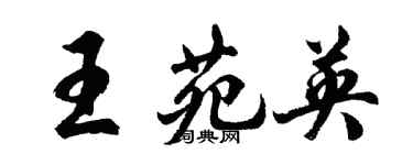 胡問遂王苑英行書個性簽名怎么寫