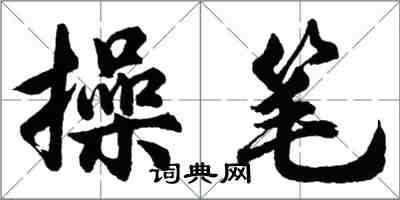 胡問遂操筆行書怎么寫