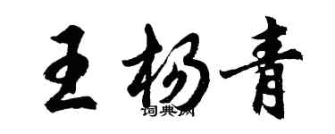 胡問遂王楊青行書個性簽名怎么寫
