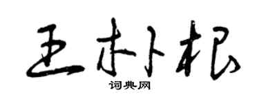 曾慶福王朴根草書個性簽名怎么寫